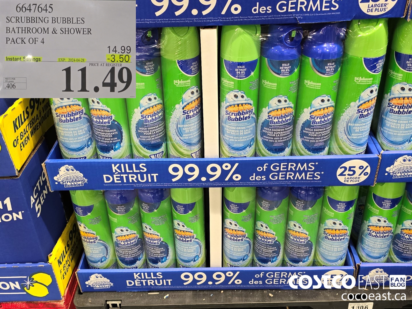 6647645 SCRUBBING BUBBLES BATHROOM & SHOWER PACK OF 4 ($3.50 INSTANT SAVINGS EXPIRES ON 2024-04-28) $11.49