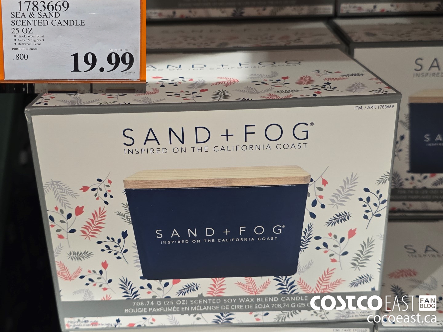 1783669 SEA & SAND SCENTED CANDLE 25 OZ $19.99