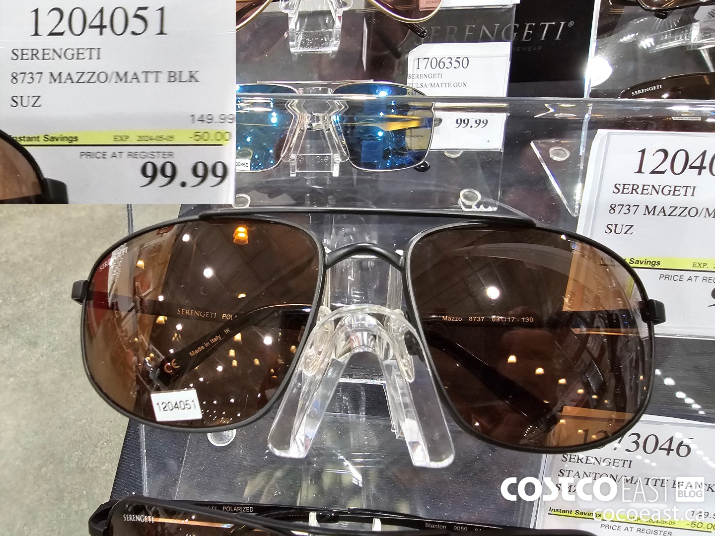 1204051 SERENGETI 8737 MAZZO/MATT BLK SUZ ($50.00 INSTANT SAVINGS EXPIRES ON 2024-05-05) $99.99