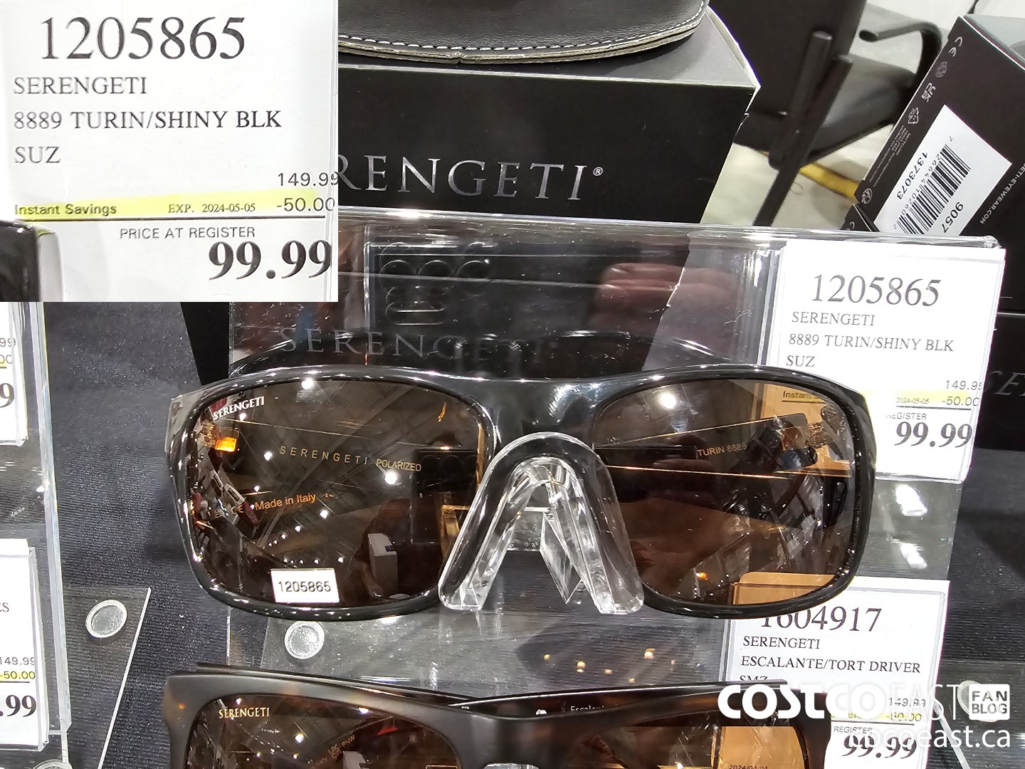 1205865 SERENGETI 8889 TURIN/SHINY BLK SUZ ($50.00 INSTANT SAVINGS EXPIRES ON 2024-05-05) $99.99
