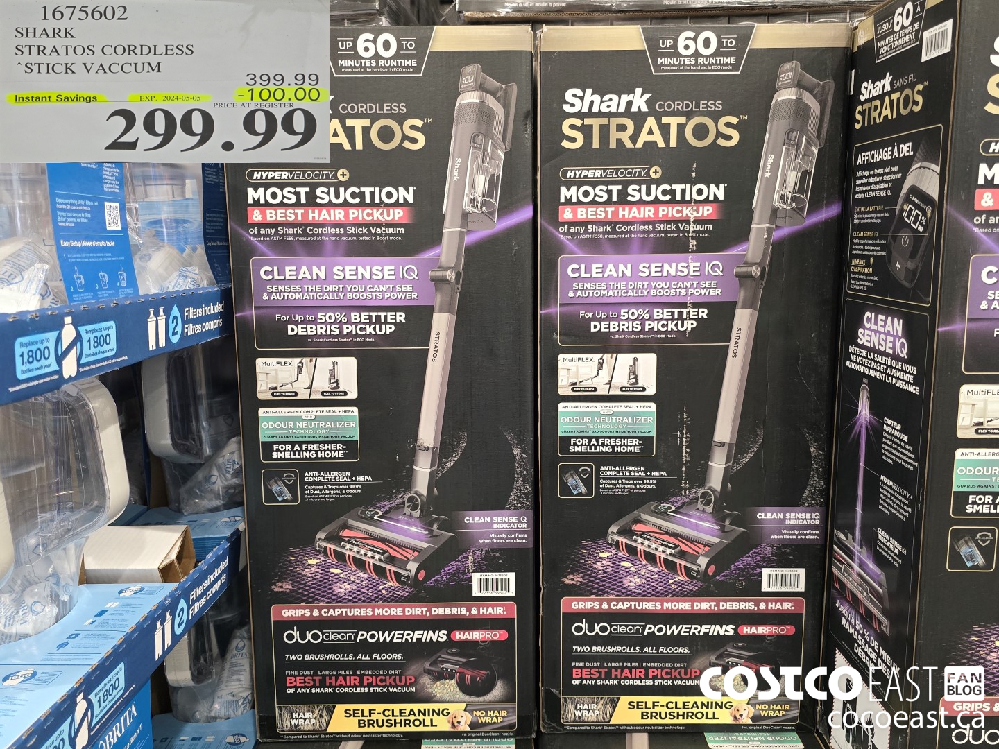 1675602 SHARK STRATOS CORDLESS STICK VACUUM ($100.00 INSTANT SAVINGS EXPIRES ON 2024-05-05) $299.99
