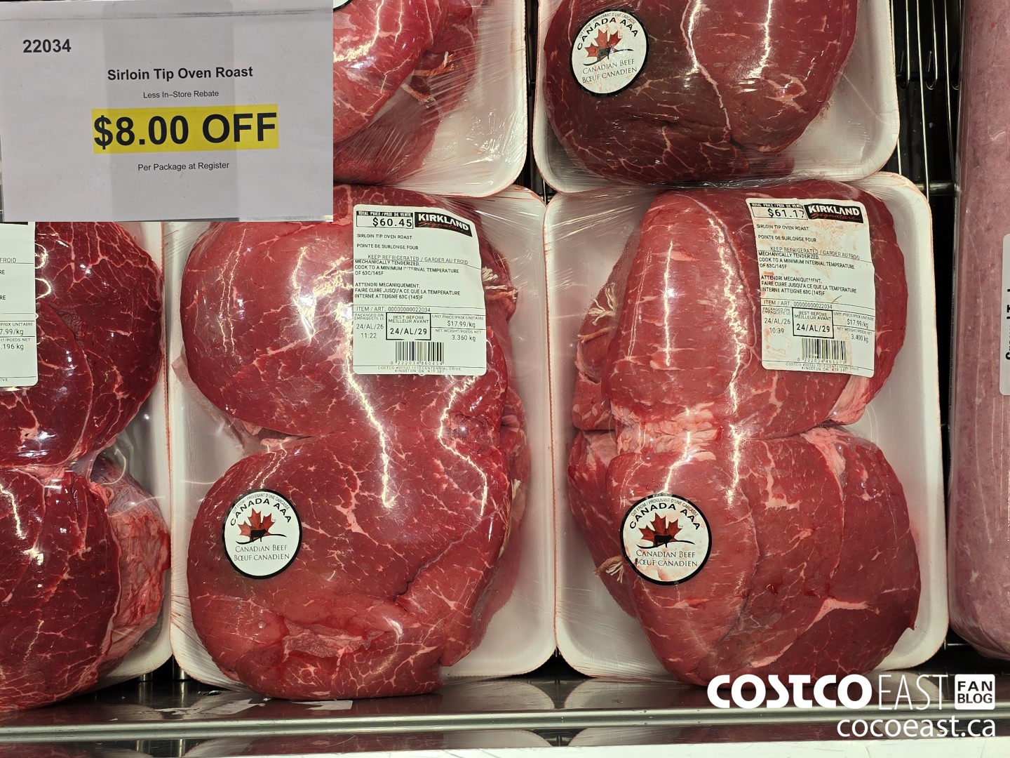 22034 SIRLOIN TIP OVEN ROAST ($8.00 INSTANT SAVINGS)