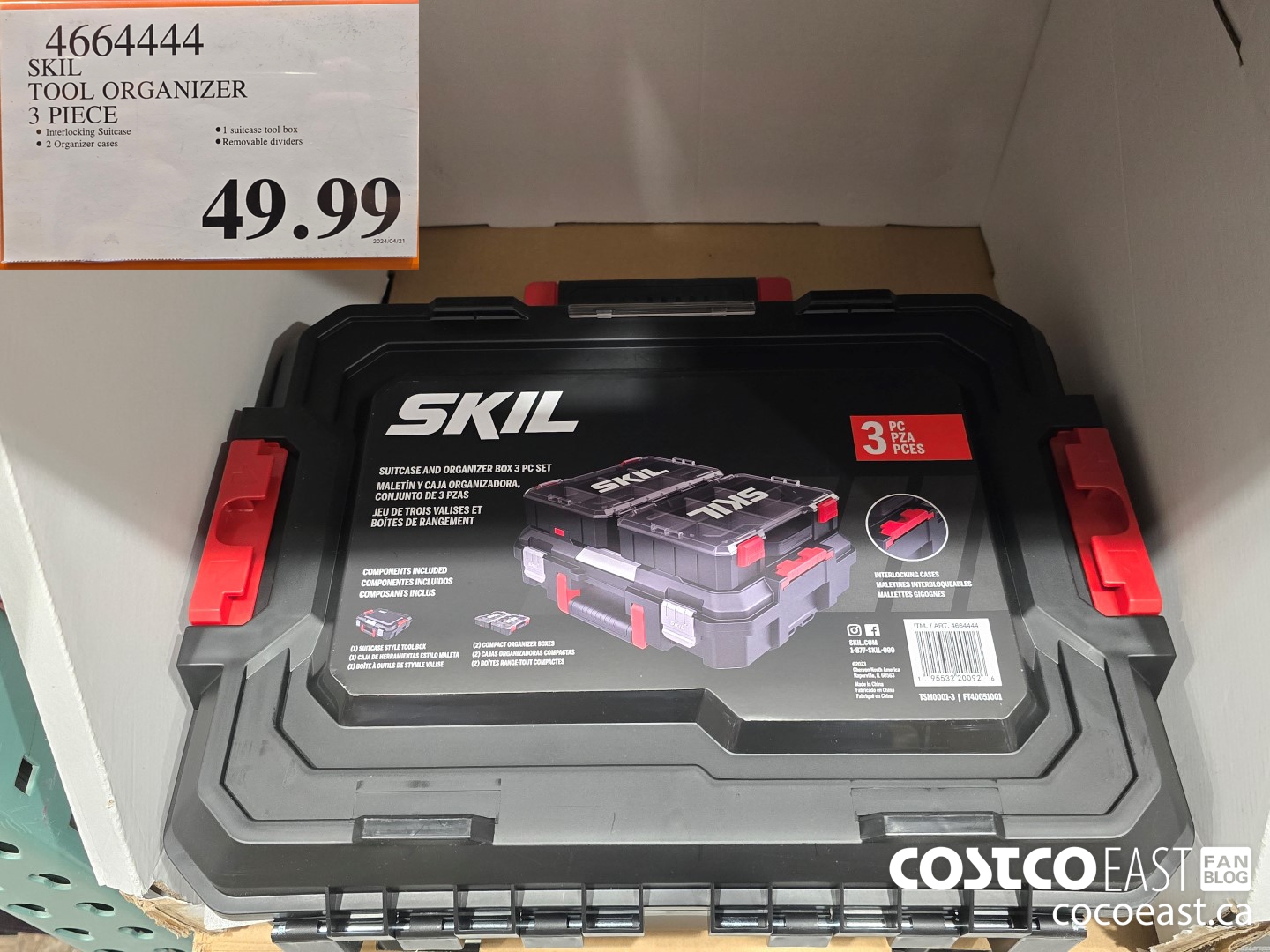 4664444 SKIL TOOL ORGANIZER 3 PIECES $49.99