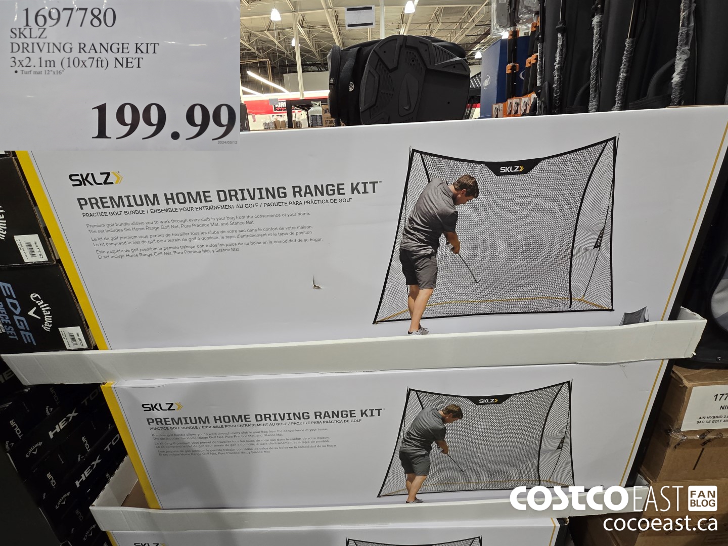 1697780 SKLZ DRIVING RANGE KIT 3x2.1m (10x7ft) NET $199.99