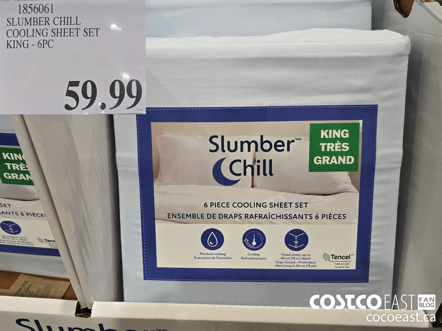 1856061 SLUMBER CHILL COOLING SHEET SET KING - 6PC $59.99