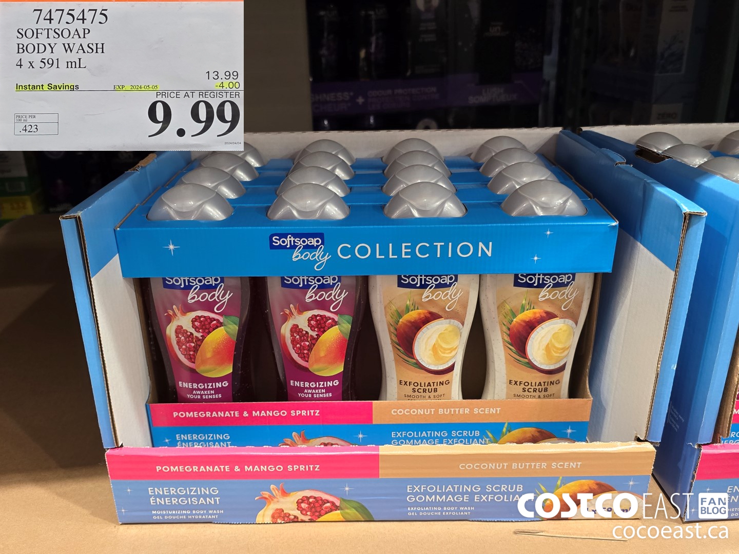 7475475 SOFTSOAP BODY WASH 4 x 591 mL ($4.00 INSTANT SAVINGS EXPIRES ON 2024-05-05) $9.99