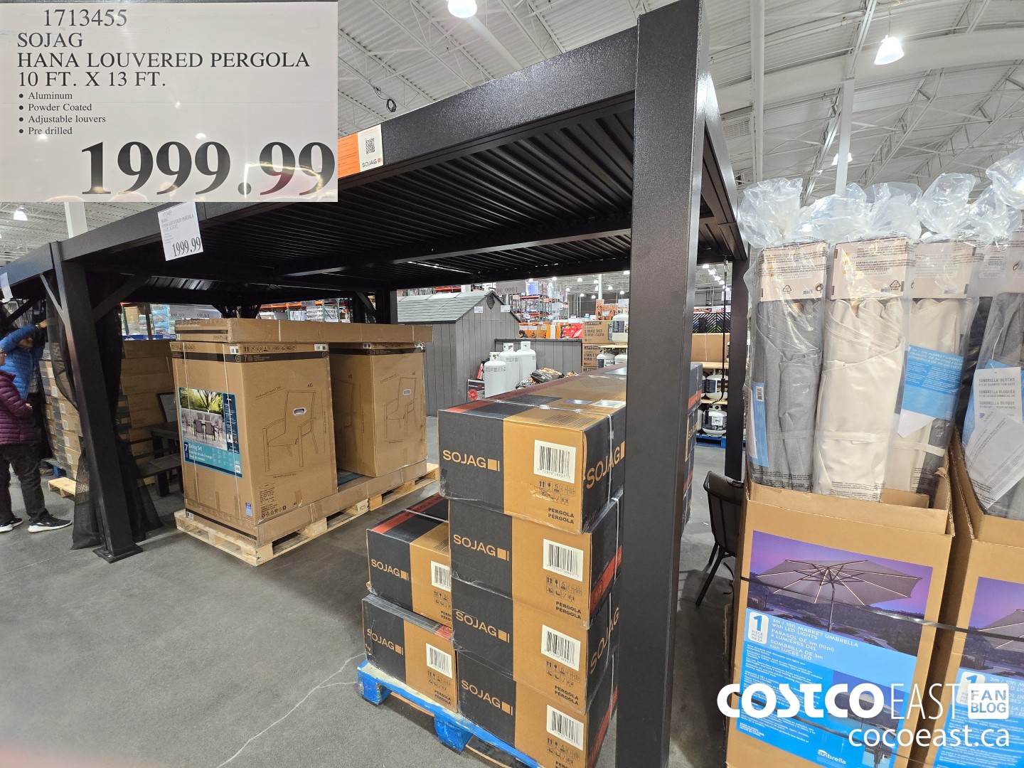 1713455 SOJAG HANA LOUVERED PERGOLA 10 FT. X 13 FT. $1999.99