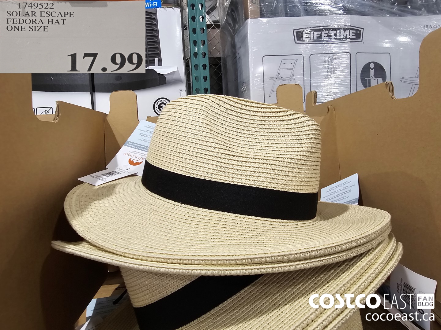 1749522 SOLAR ESCAPE FEDORA HAT ONE SIZE $17.99