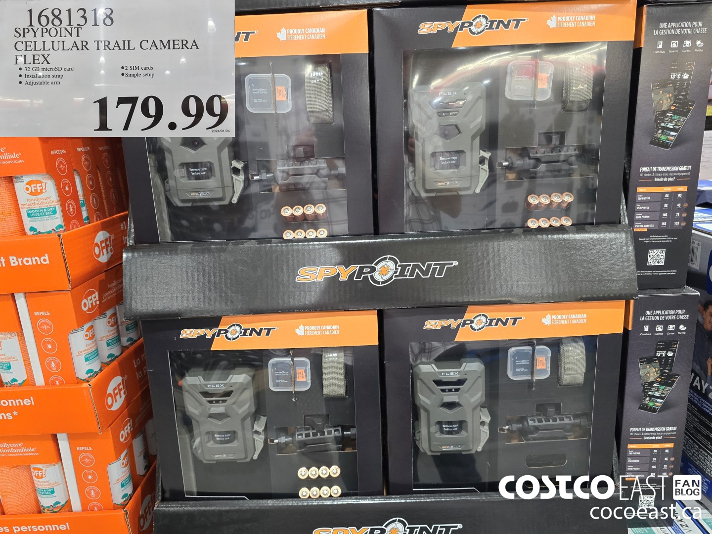 1681318 SPYPOINT CELLULAR TRAIL CAMERA FLEX $179.99