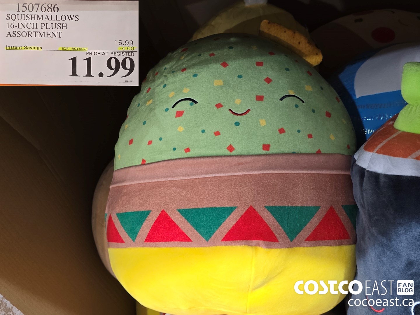 1507686 SQUISHMALLOWS 16-INCH PLUSH ASSORTMENT ($4.00 INSTANT SAVINGS EXPIRES ON 2024-04-28) $11.99