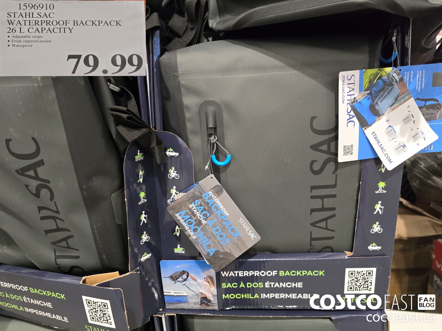 1596910 STAHLSAC WATERPROOF BACKPACK 26 L CAPACITY $79.99