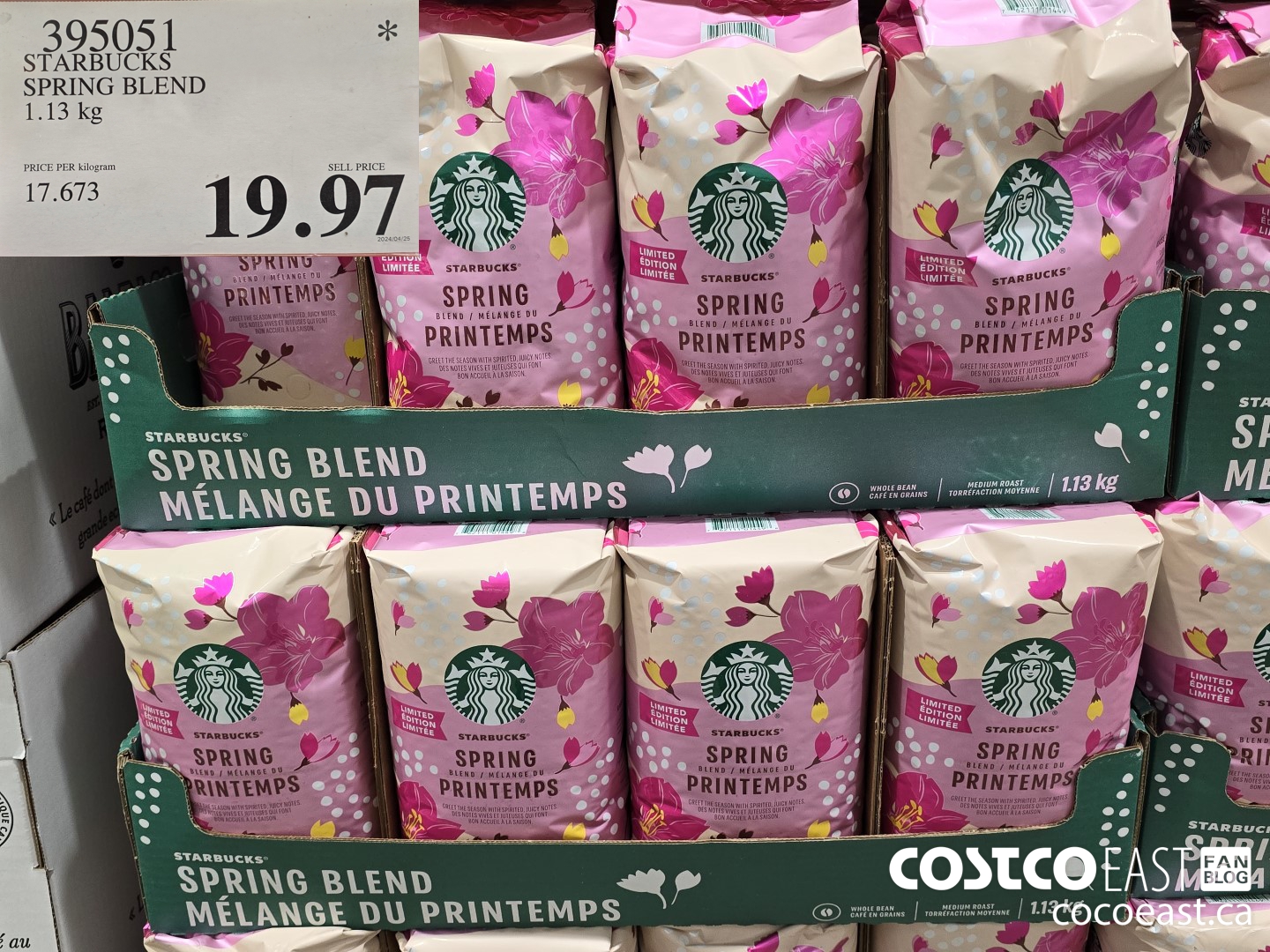 395051 STARBUCKS SPRING BLEND 1.13 KG $19.97