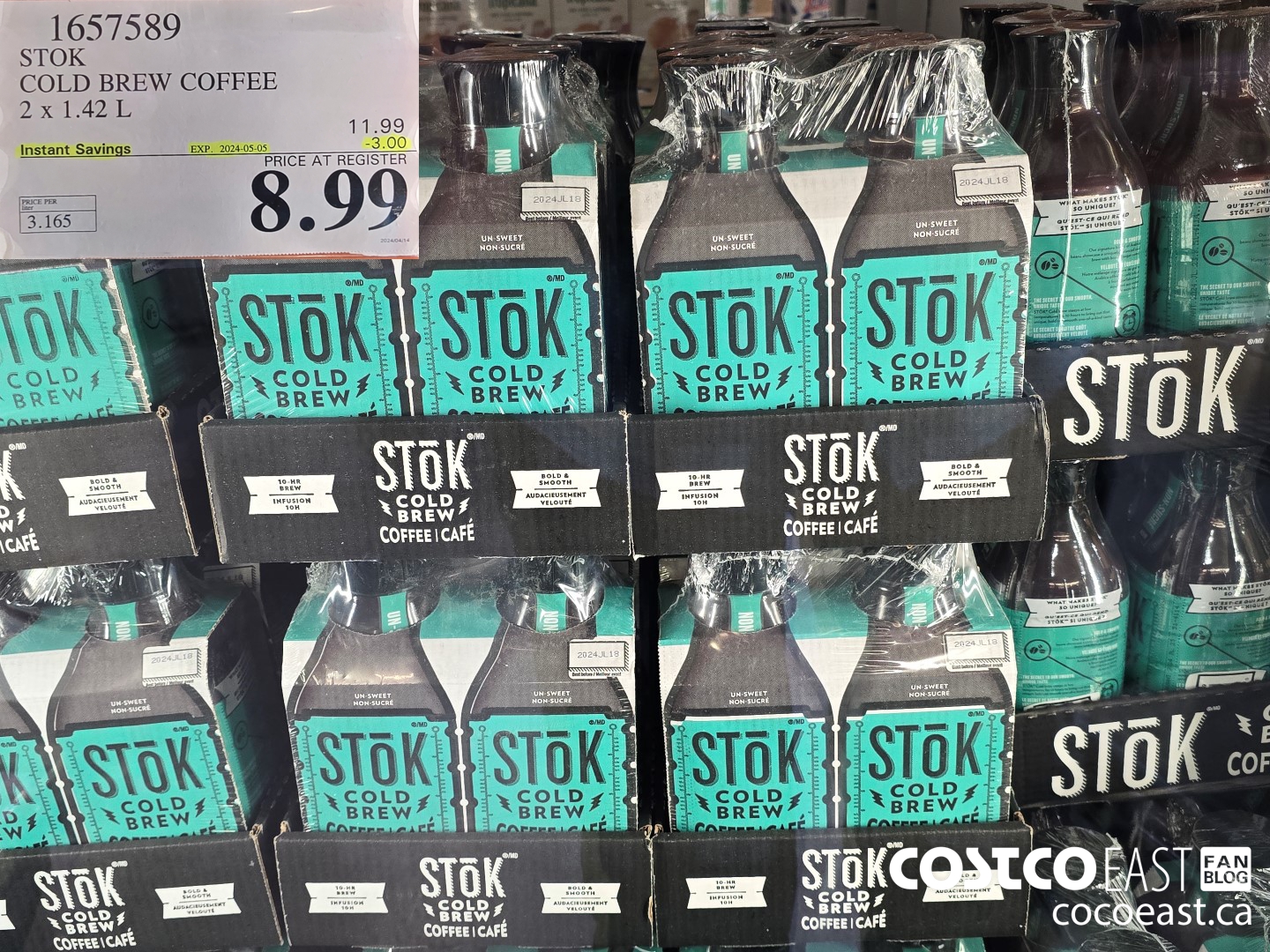 1657589 STOK COLD BREW COFFEE 2 x 1.42L ($3.00 INSTANT SAVINGS EXPIRES ON 2024-05-05) $8.99