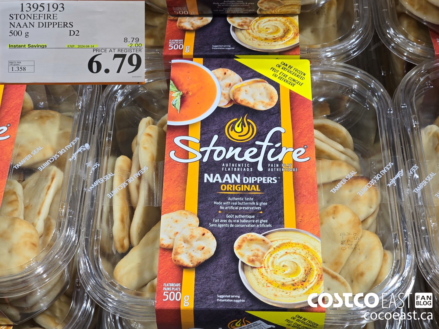 1395193 STONEFIRE NAAN DIPPERS 500 g ($2.00 INSTANT SAVINGS EXPIRES ON 2024-04-14) $6.79