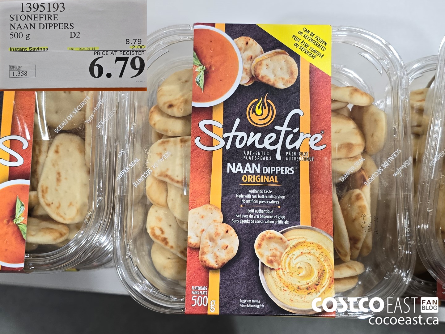 1395193 STONEFIRE NAAN DIPPERS 500 g ($2.00 INSTANT SAVINGS EXPIRES ON 2024-04-14) $6.79