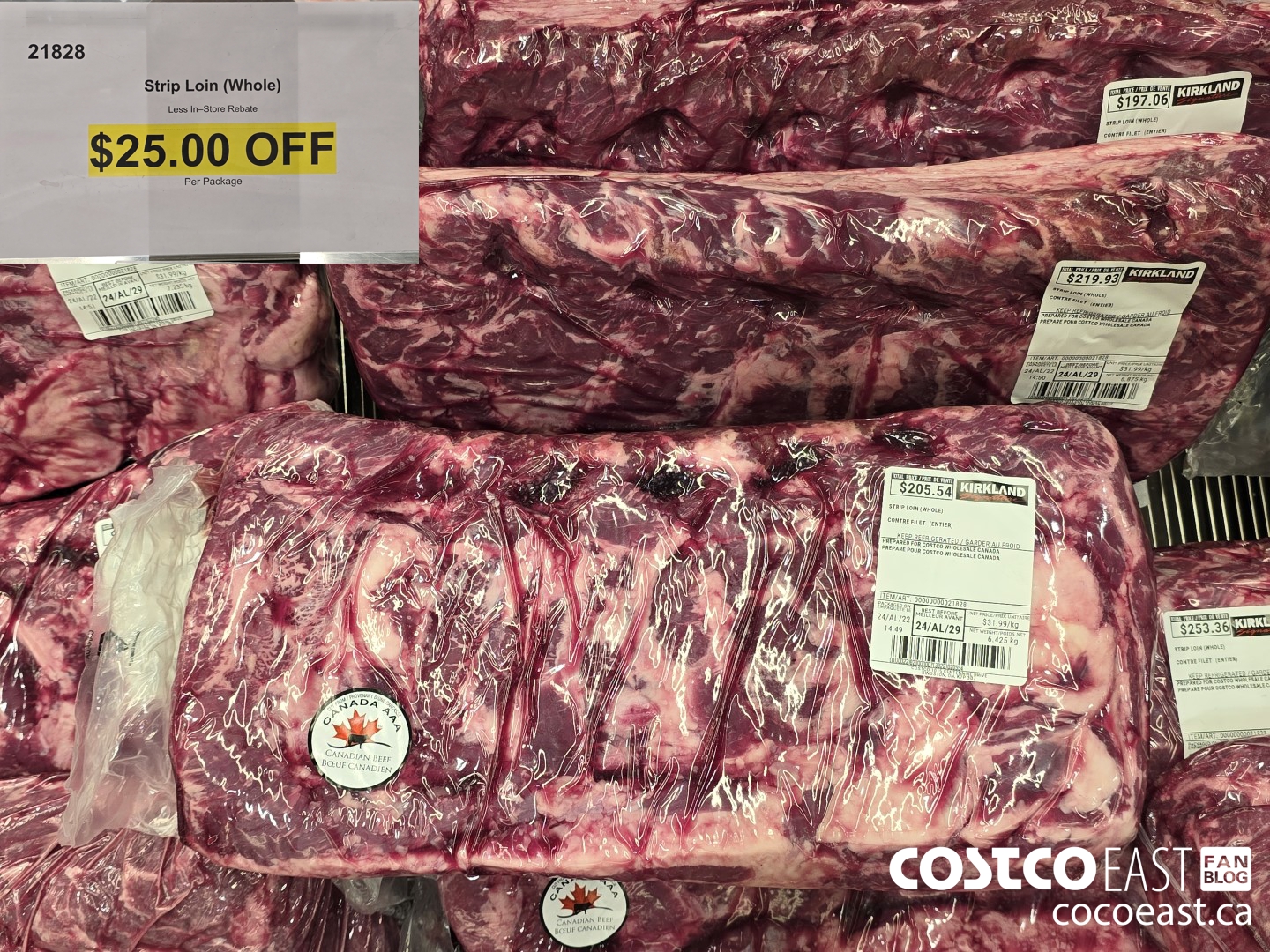 21828 STRIP LOIN (WHOLE) ($25.00 INSTANT SAVINGS)
