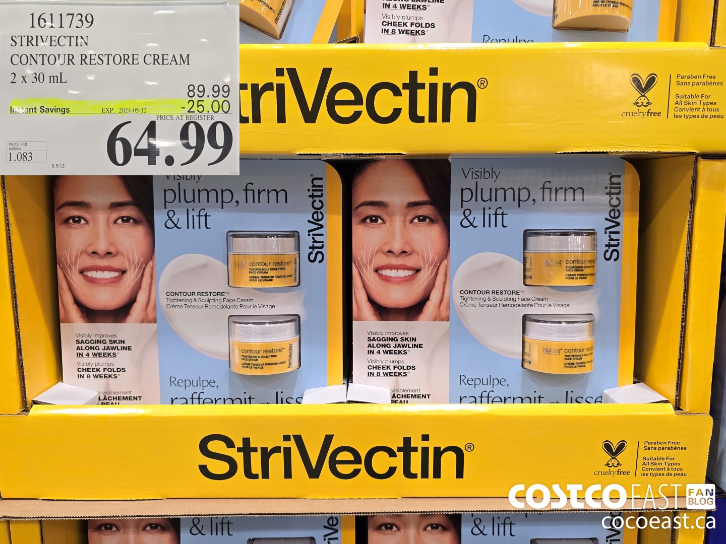 1611739 STRIVECTIN CONTOUR RESTORE CREAM 2 x 30 mL ($25.00 INSTANT SAVINGS EXPIRES ON 2024-05-12) $64.99