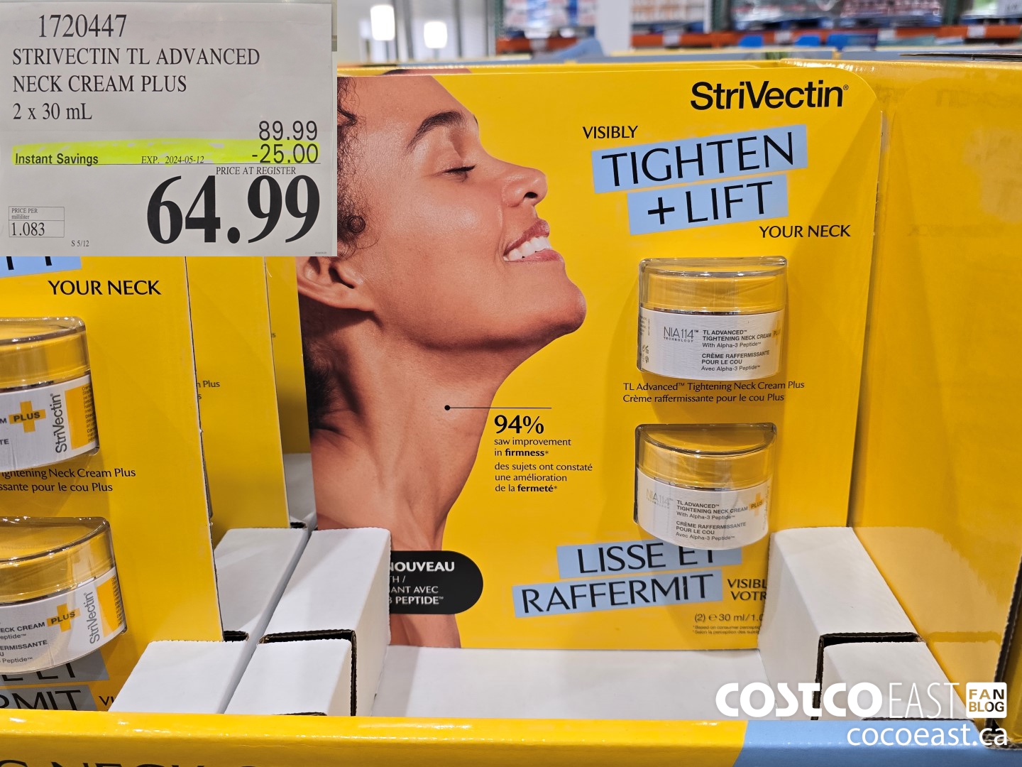 1720447 STRIVECTIN TL ADVANCED NECK CREAM PLUS 2 x 30 mL ($25.00 INSTANT SAVINGS EXPIRES ON 2024-05-12) $64.99