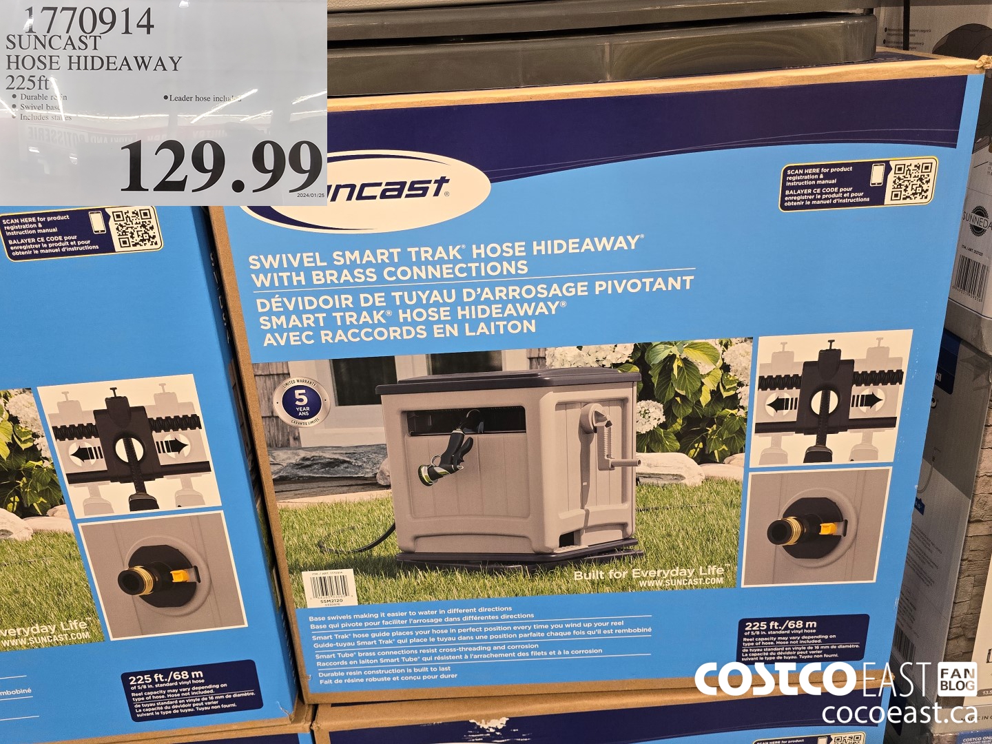 1770914 SUNCAST HOSE HIDEAWAY 225 FT $129.99