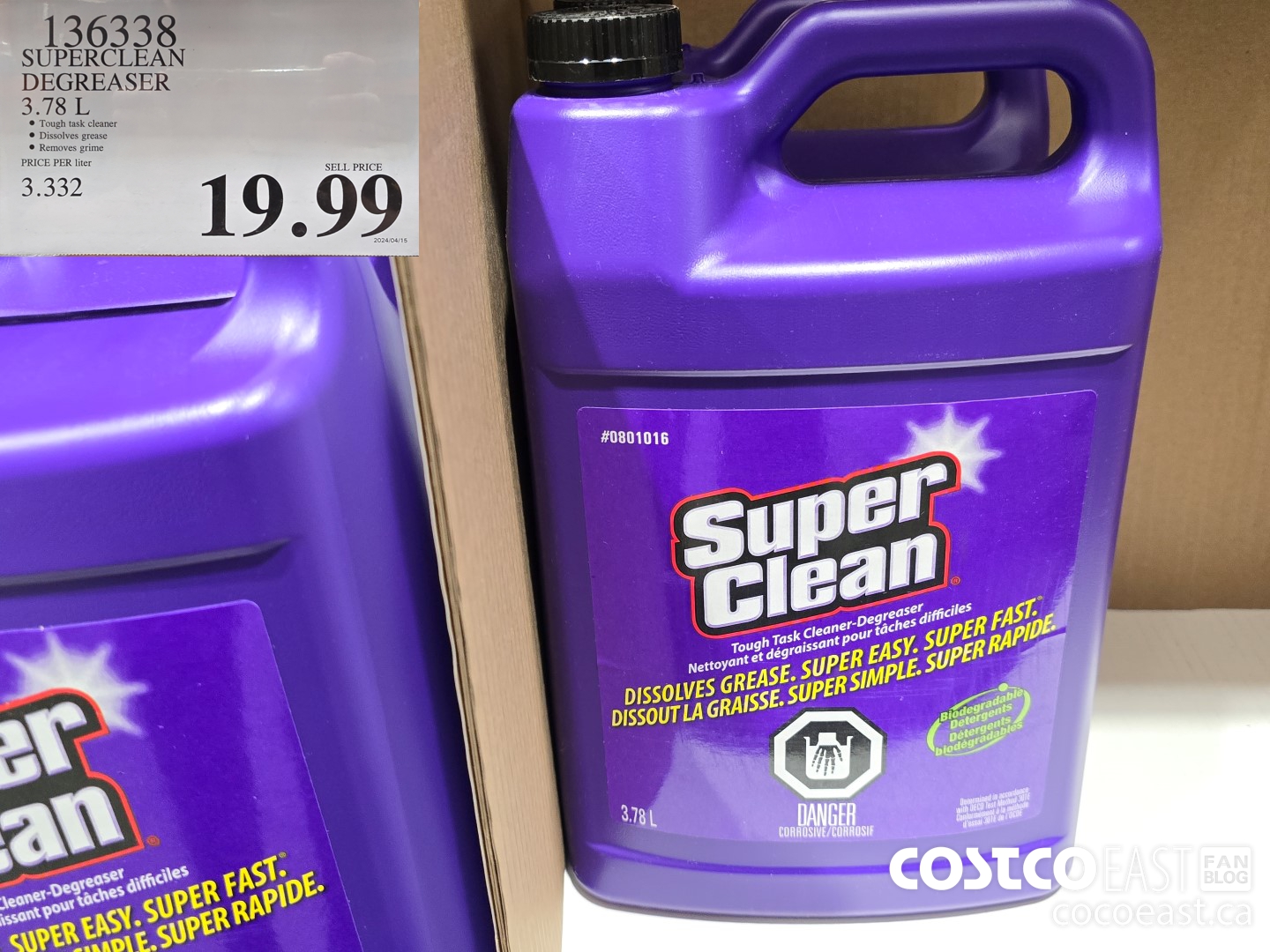 136338 SUPERCLEAN DEGREASER 3.78 L $19.99