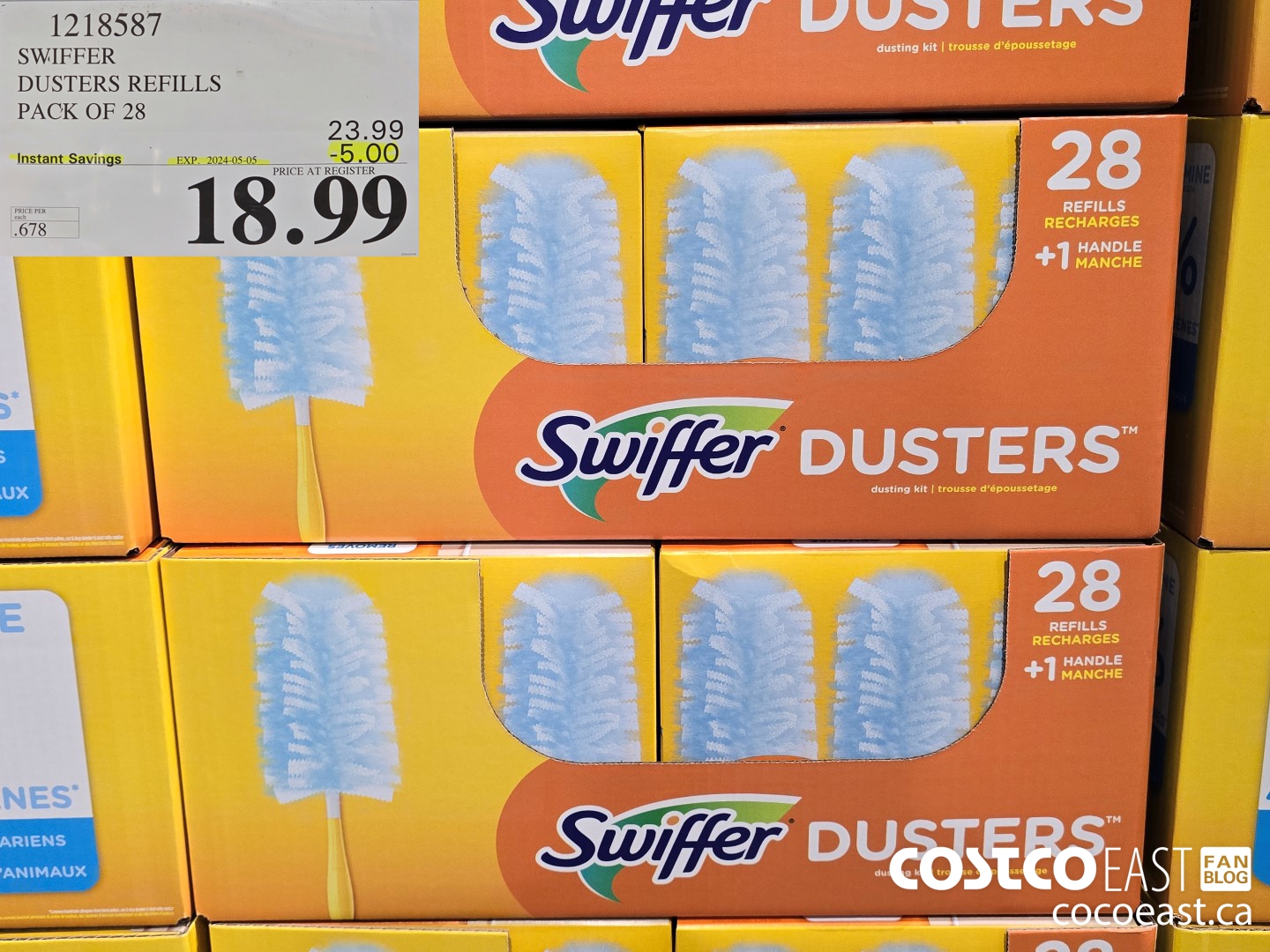 1218587 SWIFFER DUSTERS REFILLS PACK OF 28 ($5.00 INSTANT SAVINGS EXPIRES ON 2024-05-05) $18.99