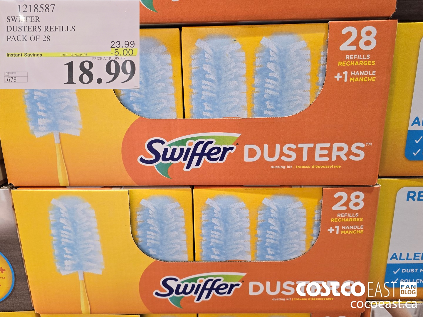 1218587 SWIFFER DUSTERS REFILLS PACK OF 28 ($5.00 INSTANT SAVINGS EXPIRES ON 2024-05-05) $18.99