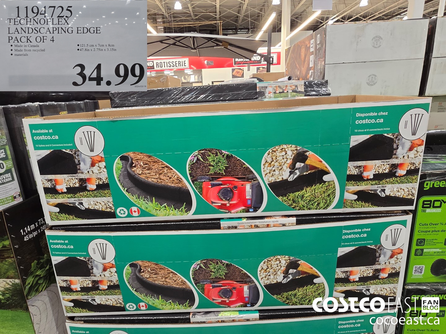 1194725 TECHNOFLEX LANDSCAPING EDGE PACK OF 4 $34.99