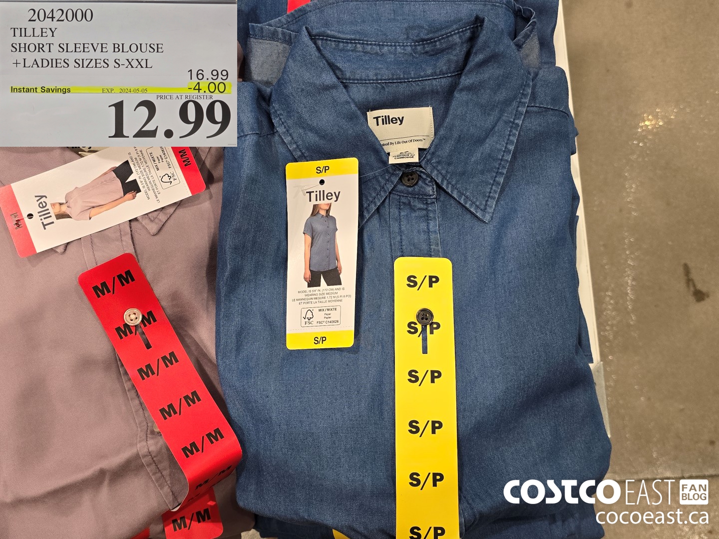 2042000 TILLEY SHORT SLEEVE BLOUSE +LADIES SIZES S-XXL ($4.00 INSTANT SAVINGS EXPIRES ON 2024-05-05) $12.99