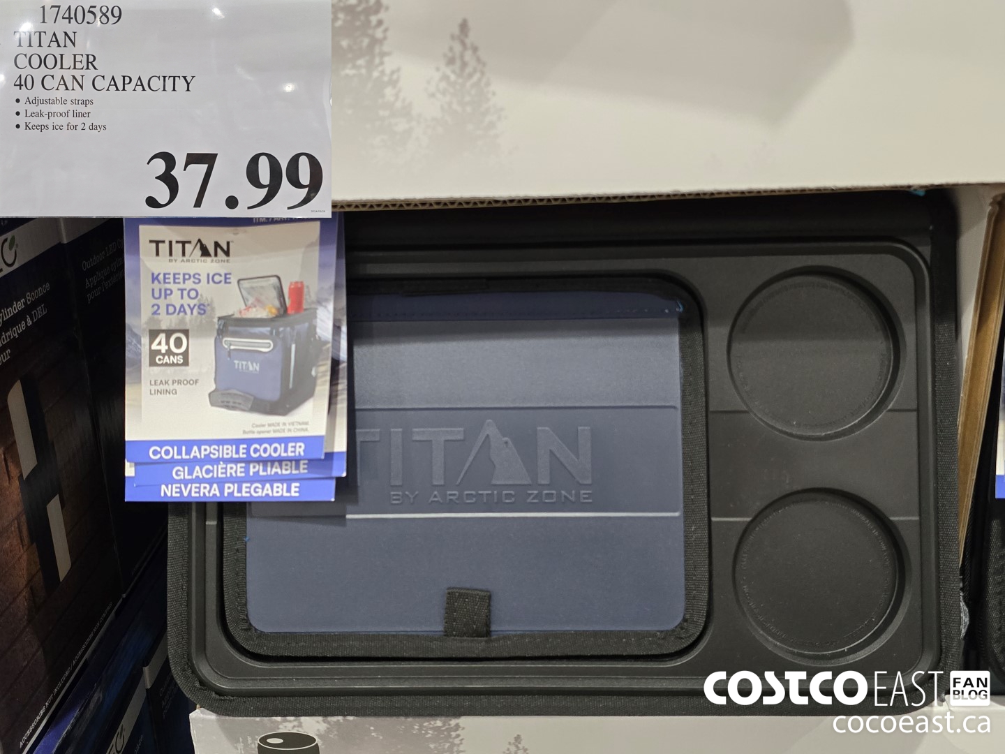 1740589 TITAN COOLER 40 CAN CAPACITY $37.99