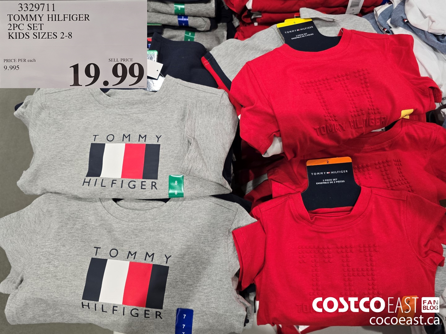 3329711 TOMMY HILFIGER 2PC SET KIDS SIZES 2-8 $19.99