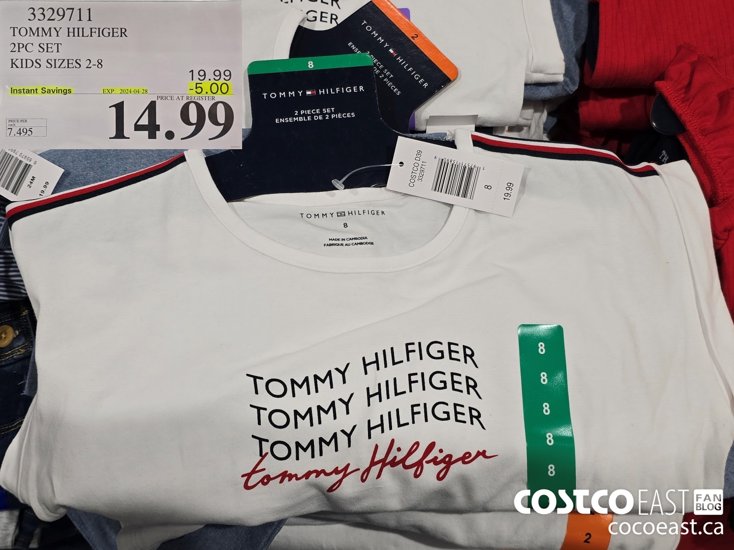 3329711 TOMMY HILFIGER 2PC SET KIDS SIZES 2-8 ($5.00 INSTANT SAVINGS EXPIRES ON 2024-04-28) $14.99