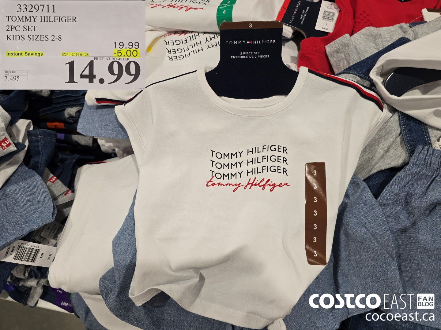 3329711 TOMMY HILFIGER 2PC SET KIDS SIZES 2-8 ($5.00 INSTANT SAVINGS EXPIRES ON 2024-04-28) $14.99