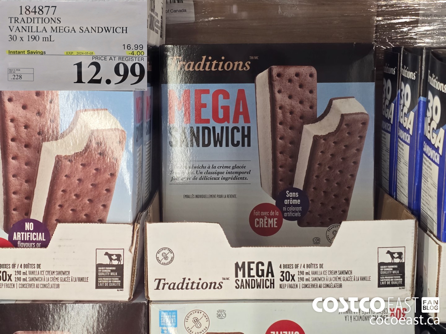 184877 TRADITIONS VANILLA MEGA SANDWICH 30 X 190 ML ($4.00 INSTANT SAVINGS EXPIRES ON 2024-05-05) $12.99