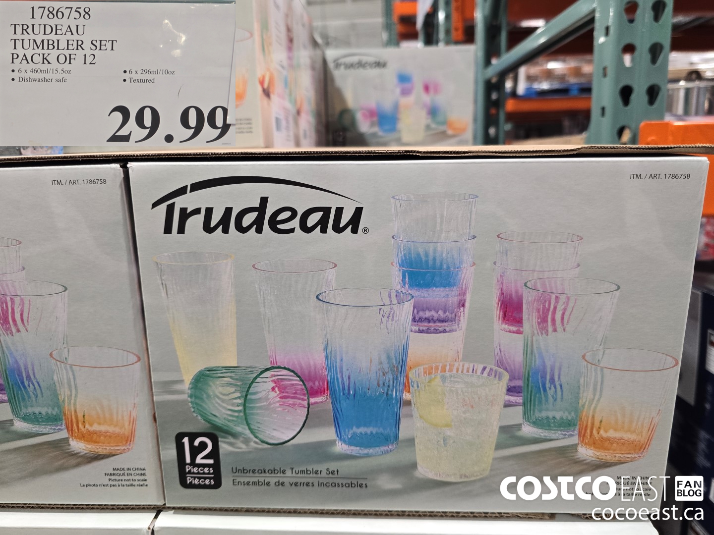 1786758 TRUDEAU TUMBLER SET PACK OF 12 $29.99