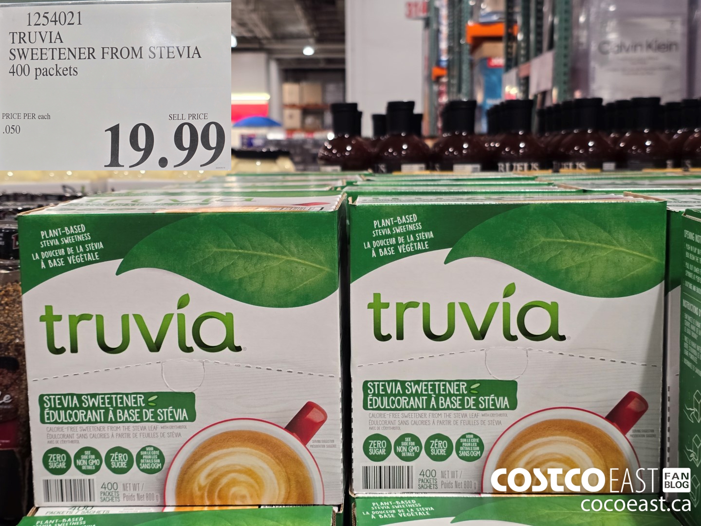 1254021 TRUVIA SWEETENER FROM STEVIA 400 packets $19.99