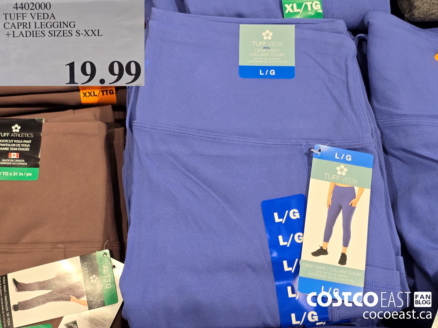 4402000 TUFF VEDA CAPRI LEGGING +LADIES SIZES S-XXL $19.99