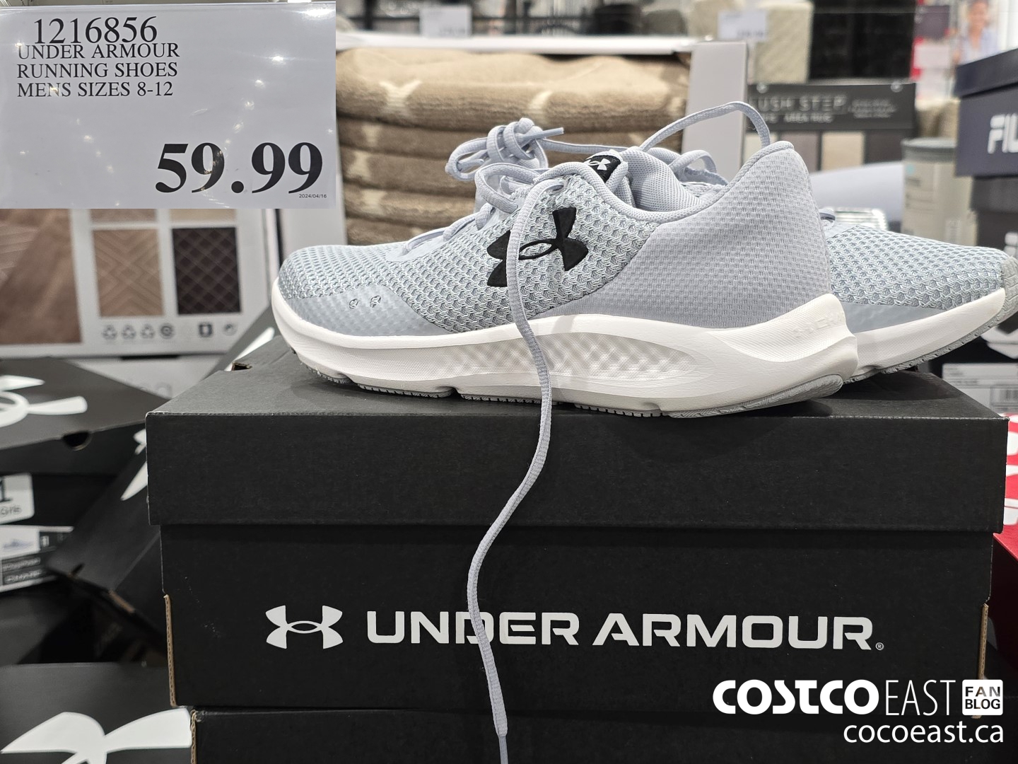 1216856 UNDER ARMOUR RUNNING SHOES MENS SIZES 8-12 $59.99