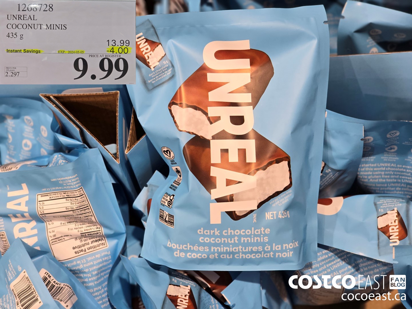 1268728 UNREAL COCONUT MINIS 435g ($4.00 INSTANT SAVINGS EXPIRES ON 2024-05-05) $9.99