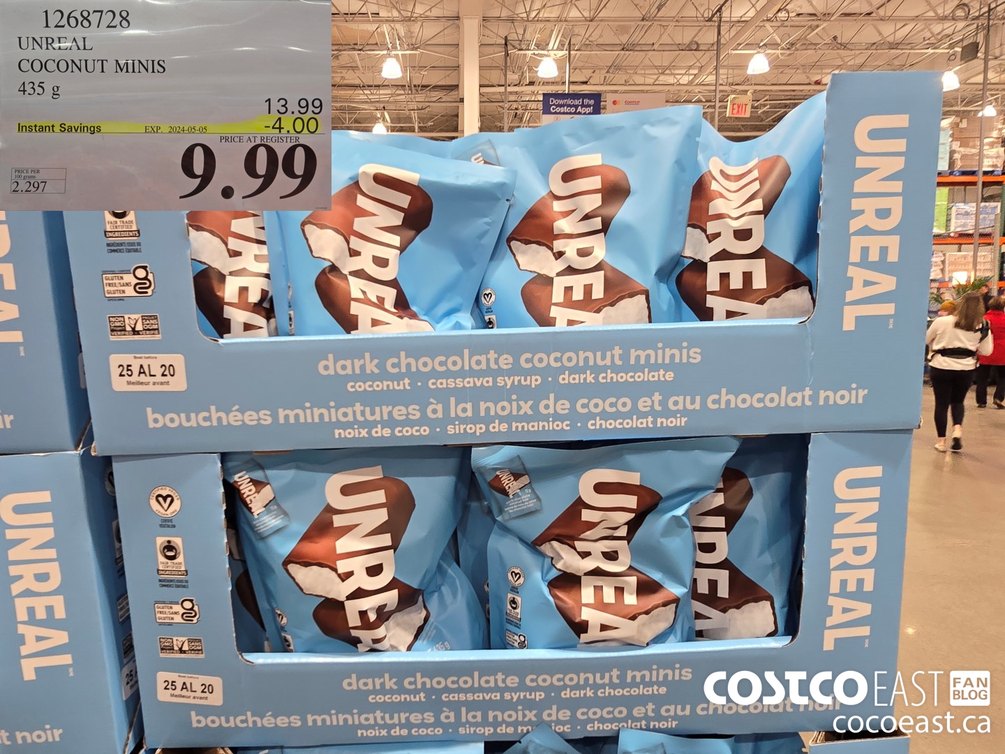 1268728 UNREAL COCONUT MINIS 435g ($4.00 INSTANT SAVINGS EXPIRES ON 2024-05-05) $9.99