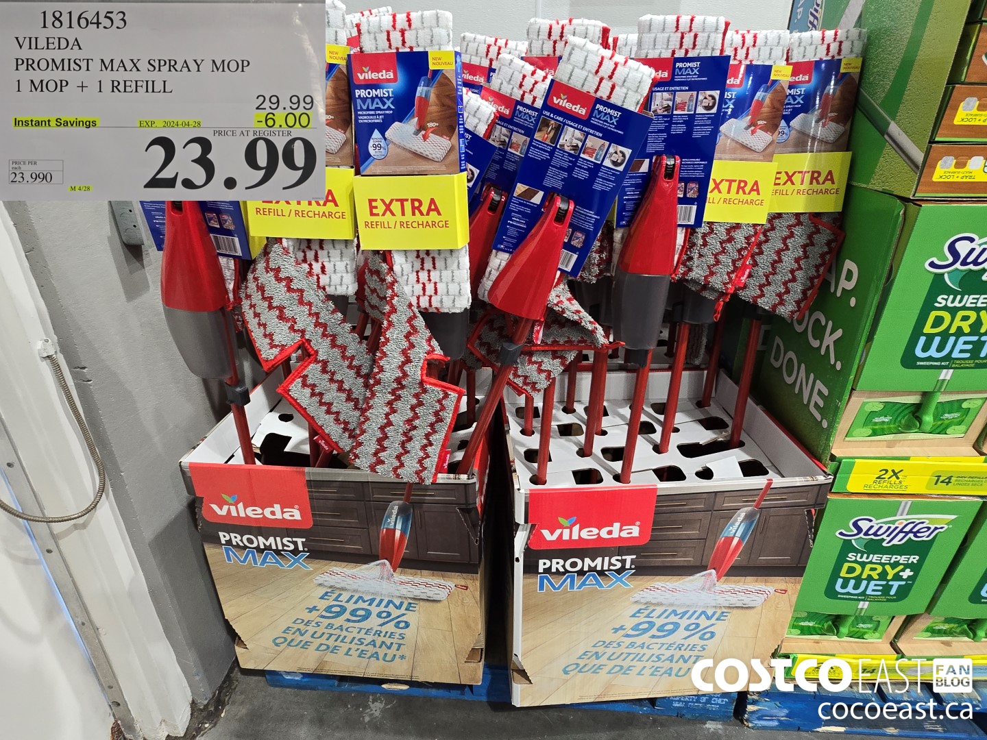 1816453 VILEDA PROMIST MAX SPRAY MOP 1 MOP + 1 REFILL ($6.00 INSTANT SAVINGS EXPIRES ON 2024-04-28) $23.99