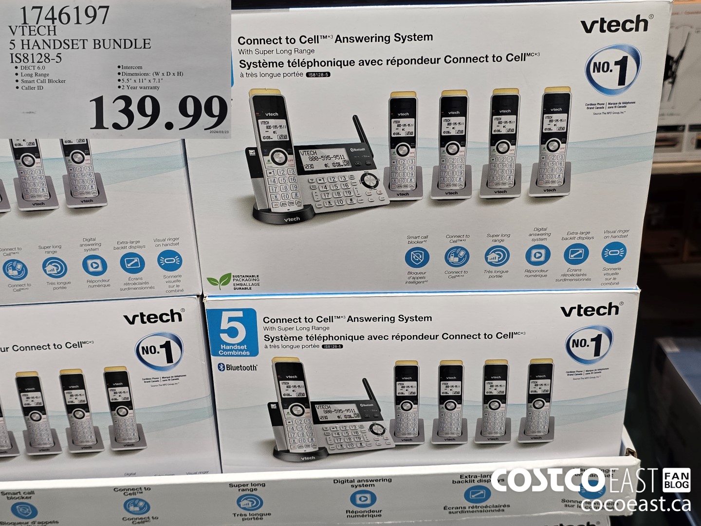 1746197 VTECH S HANDSET BUNDLE IS8128-5 $139.99