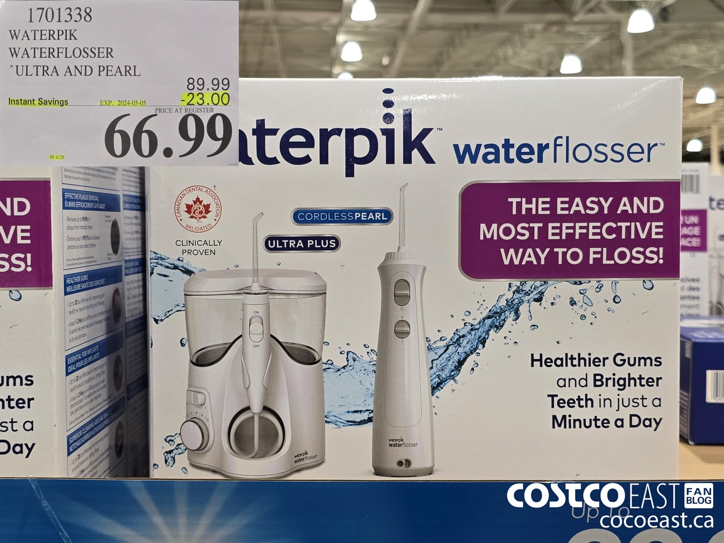 1701338 WATERPIK WATERFLOSSER ULTRA AND PEARL ($23.00 INSTANT SAVINGS EXPIRES ON 2024-05-05) $66.99