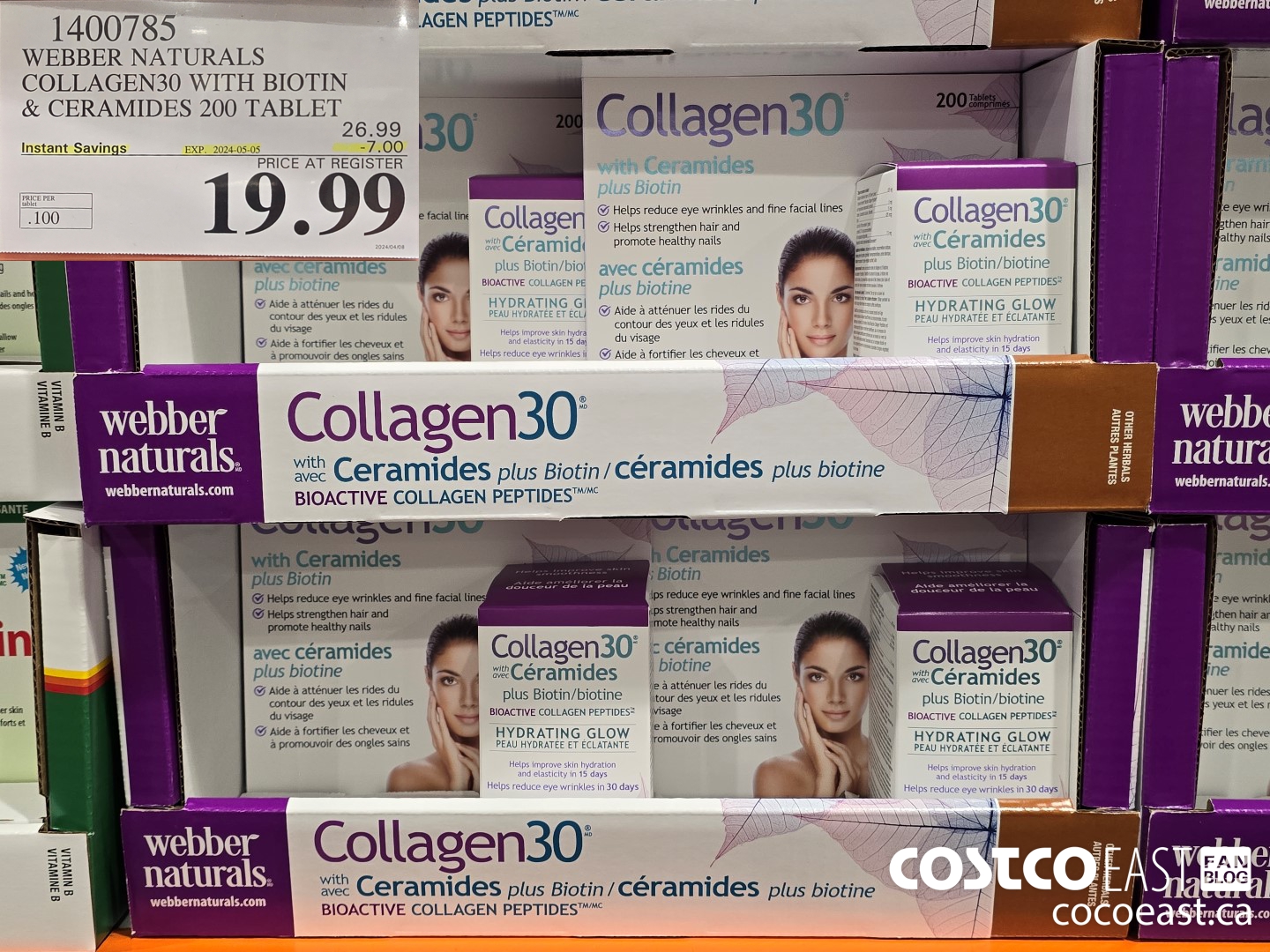 1400785 WEBBER NATURALS COLLAGEN30 WITH BIOTIN & CERAMIDES 200 TABLET ($7.00 INSTANT SAVINGS EXPIRES ON 2024-05-05) $19.99