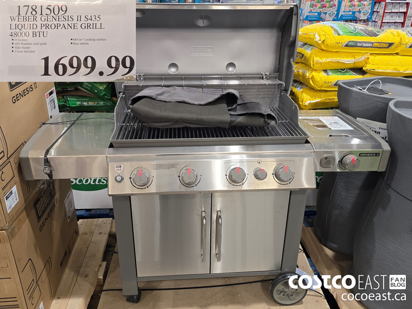 1781509 WEBER GENESIS II S435 LIQUID PROPANE GRILL 48000 BTU $1699.99