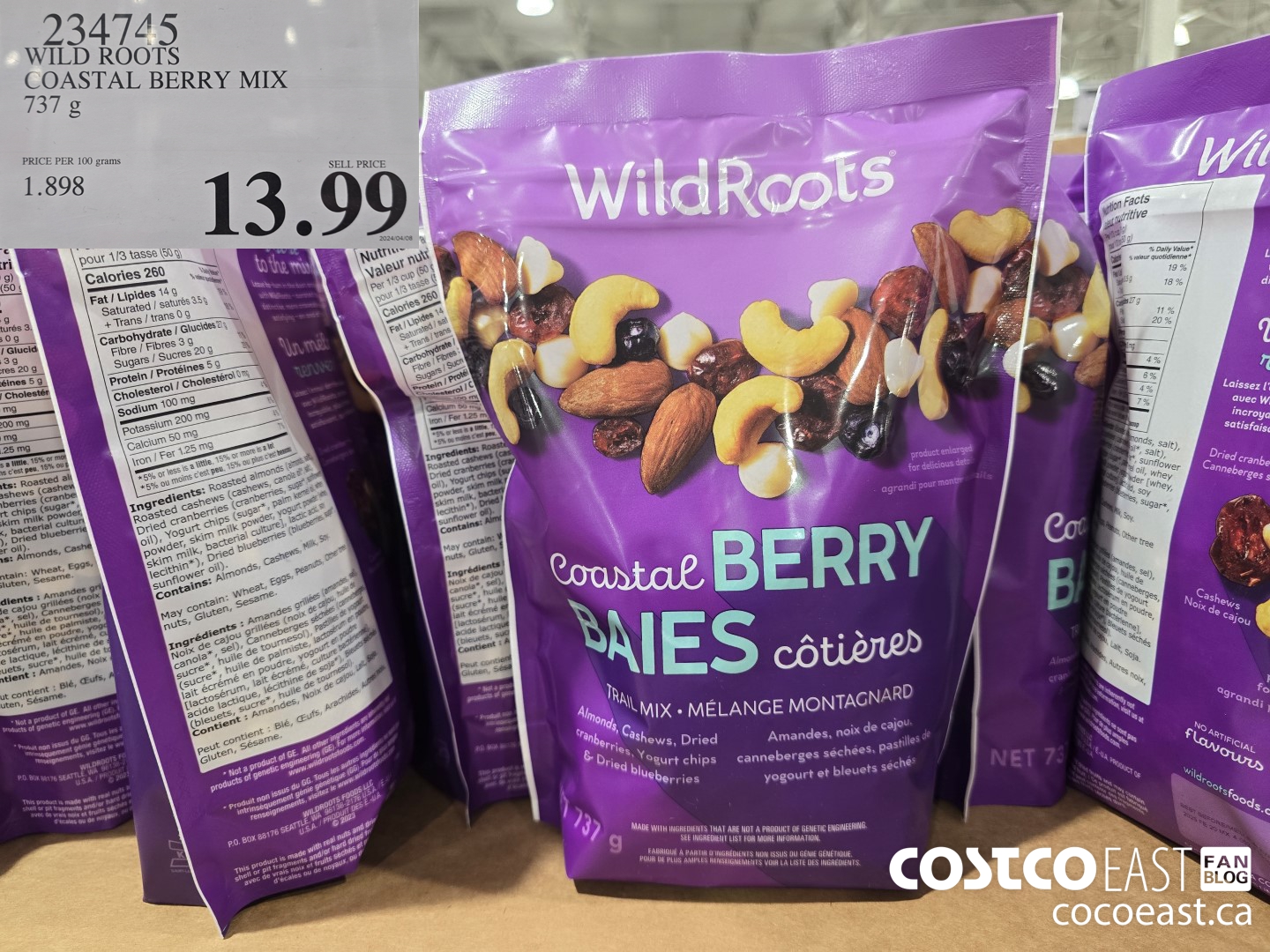 234745 WILD ROOTS COASTAL BERRY MIX 737 G $13.99