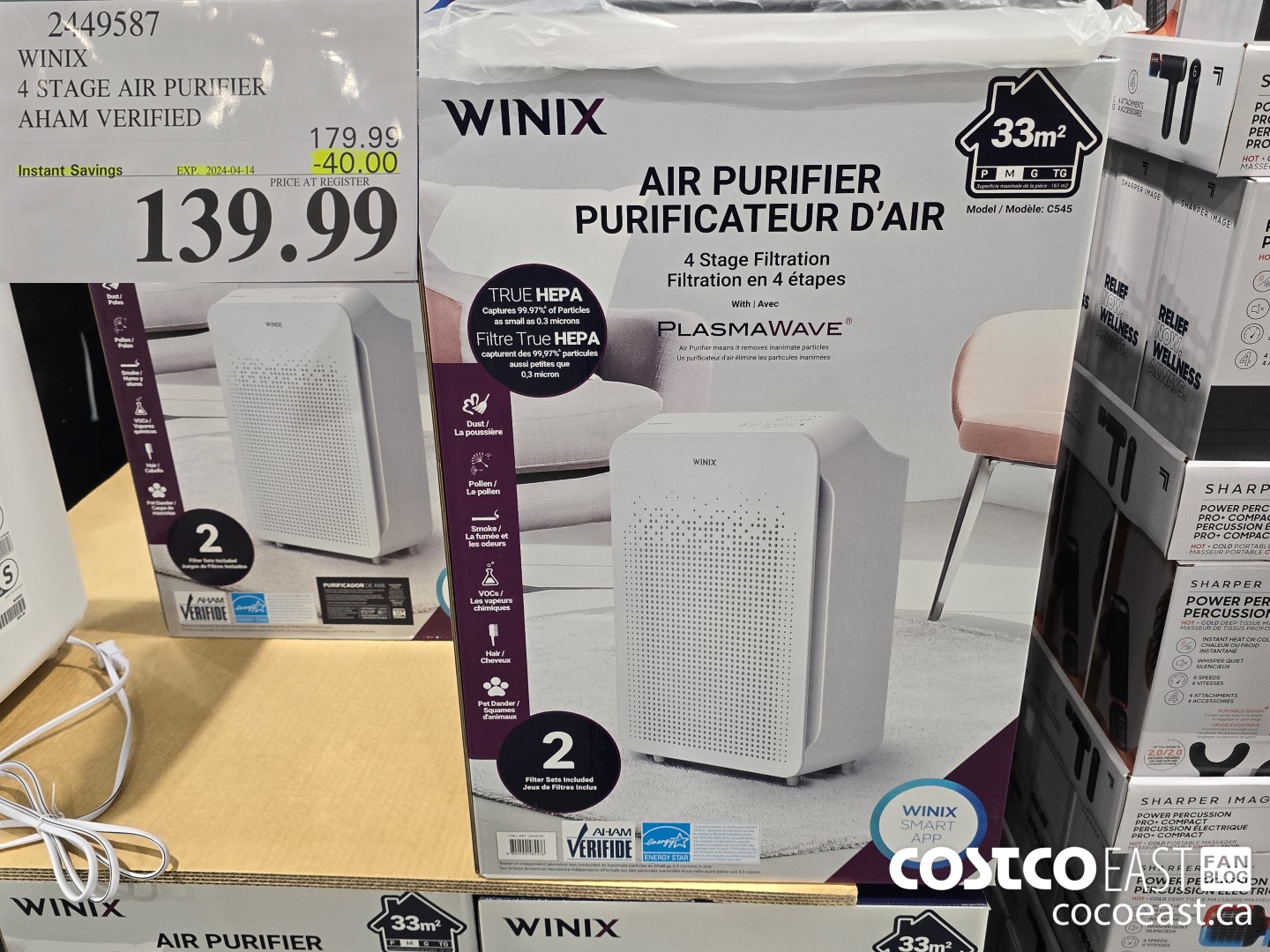 2449587 WINIX 4 STAGE AIR PURIFIER AHAM VERIFIED ($40.00 INSTANT SAVINGS EXPIRES ON 2024-04-14) $139.99