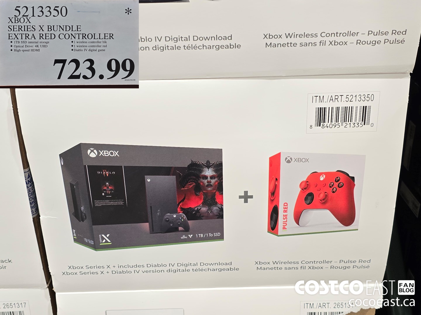 5213350 XBOX SERIES X BUNDLE EXTRA RED CONTROLLER $723.99