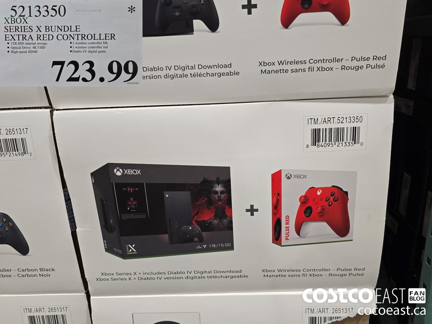 5213350 XBOX SERIES X BUNDLE EXTRA RED CONTROLLER $723.99