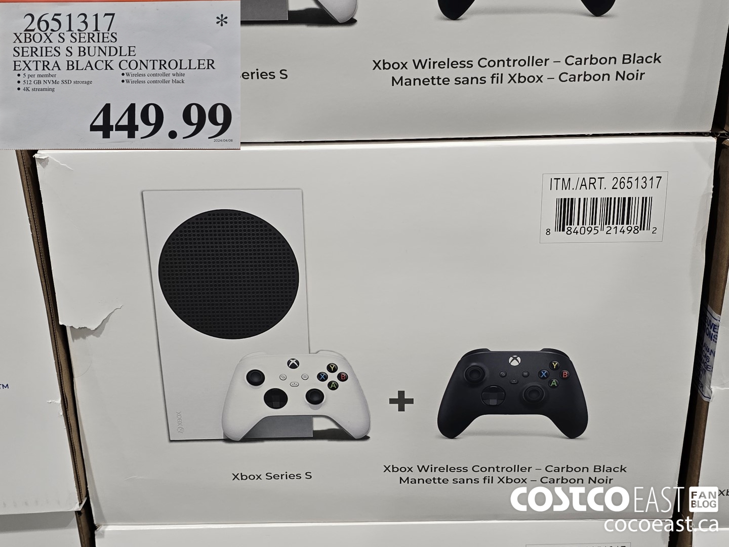 2651317 XBOX S SERIES SERIES S BUNDLE EXTRA BLACK CONTROLLER $449.99