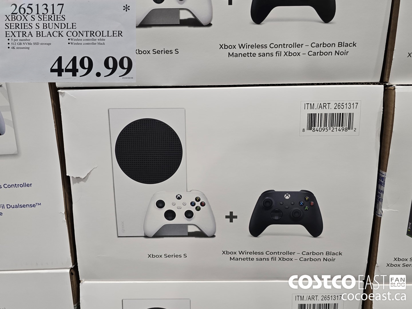 2651317 XBOX S SERIES SERIES S BUNDLE EXTRA BLACK CONTROLLER $449.99